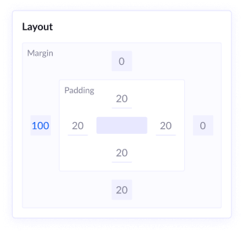 Layout spacing panel
