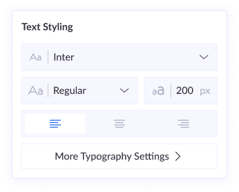 Text styling panel
