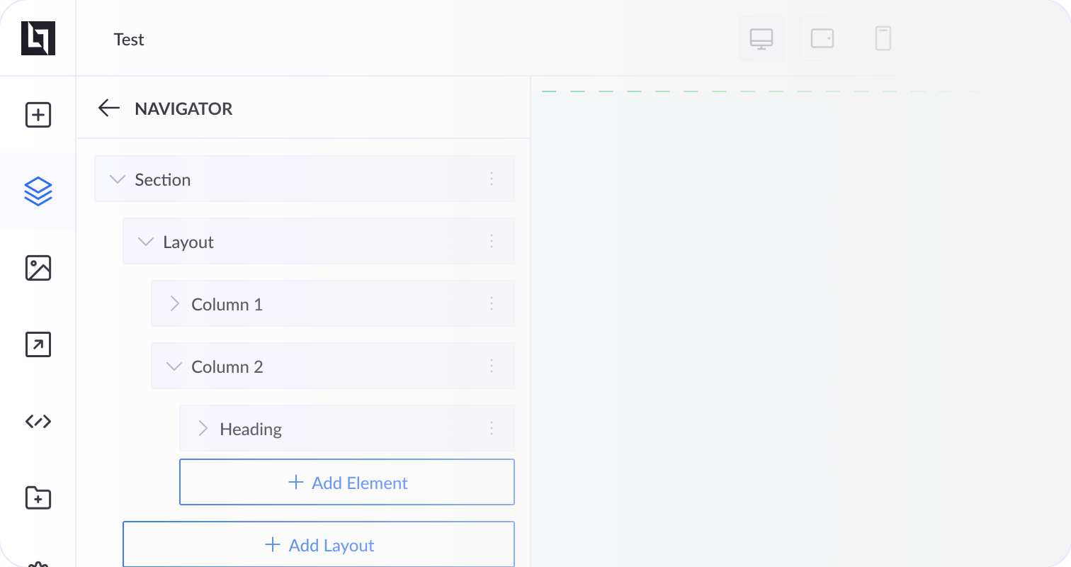Layer-based navigator panel