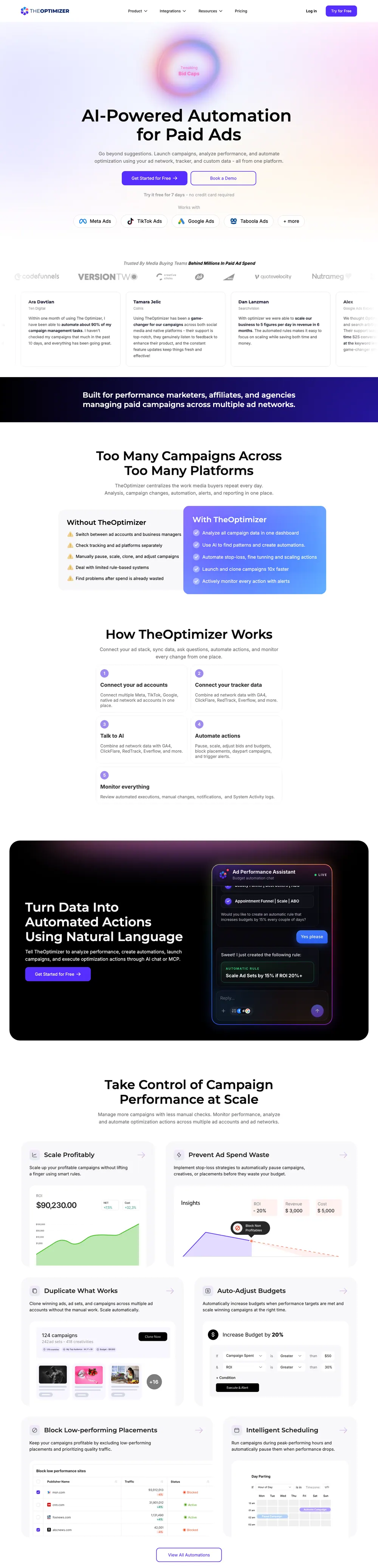 TheOptimizer.io · WordPress to Webflow, AI-powered ad automation platform for performance marketers, affiliates and agencies.